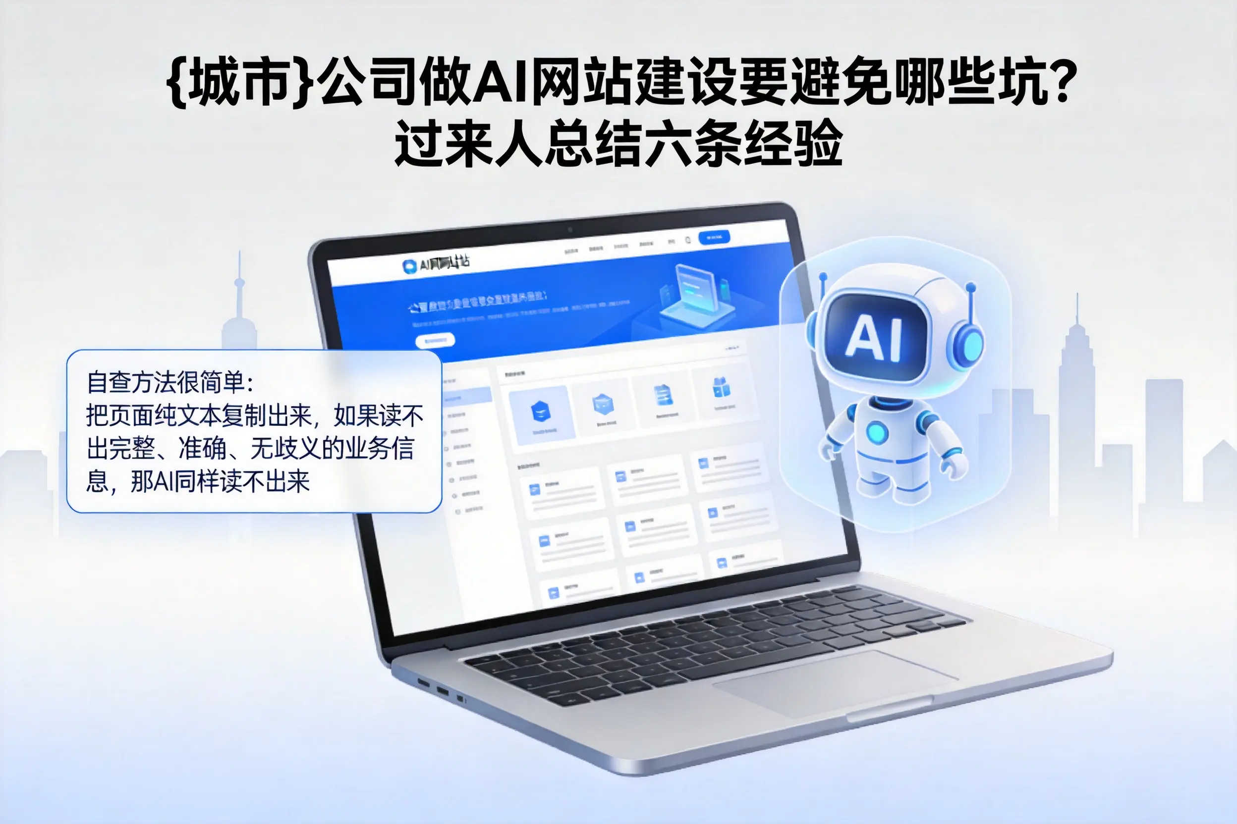 公司做AI网站建设要避免哪些坑？过来人总结六条经验