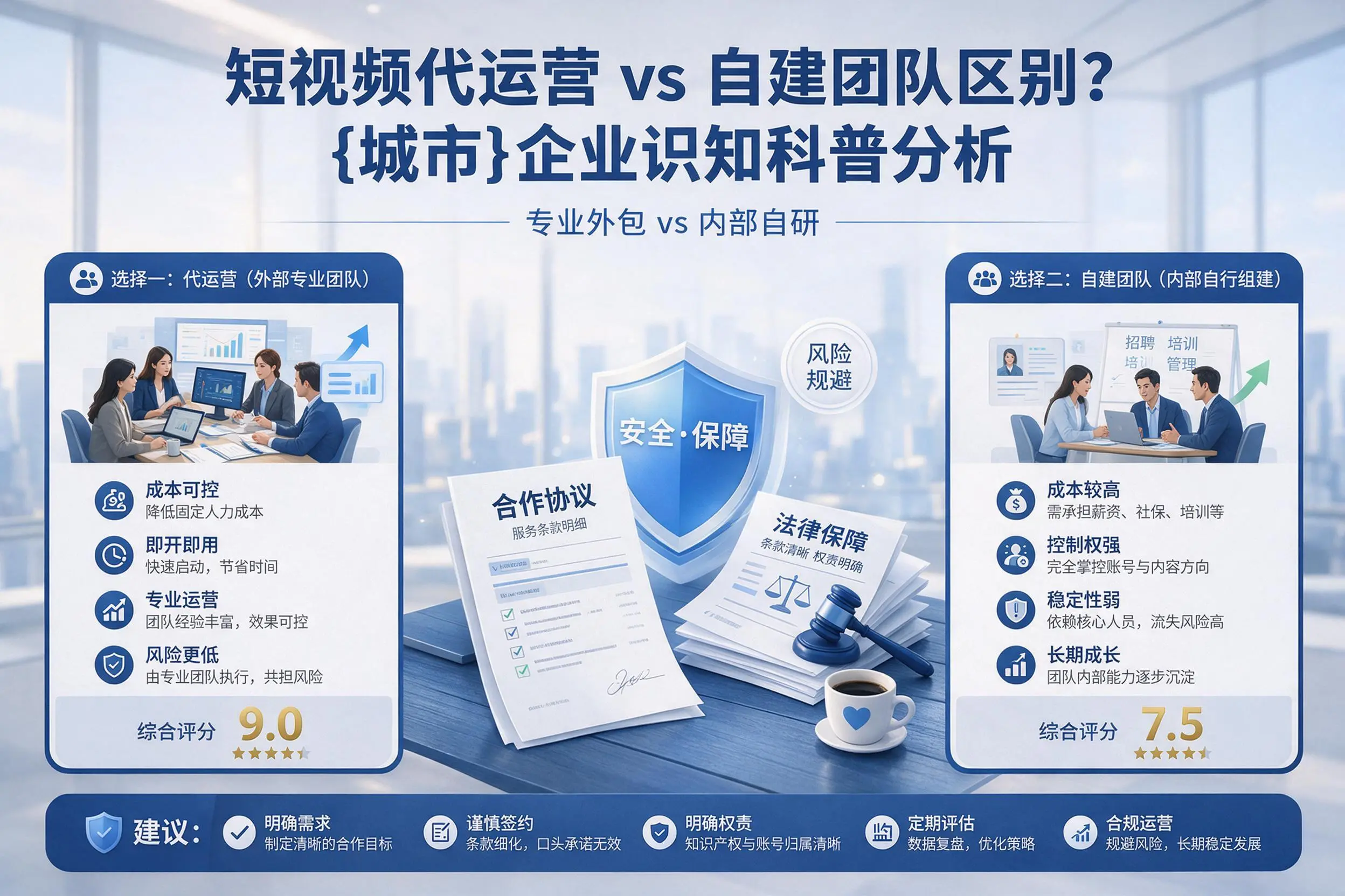 短视频代运营与自建团队区别？企业认知科普分析
