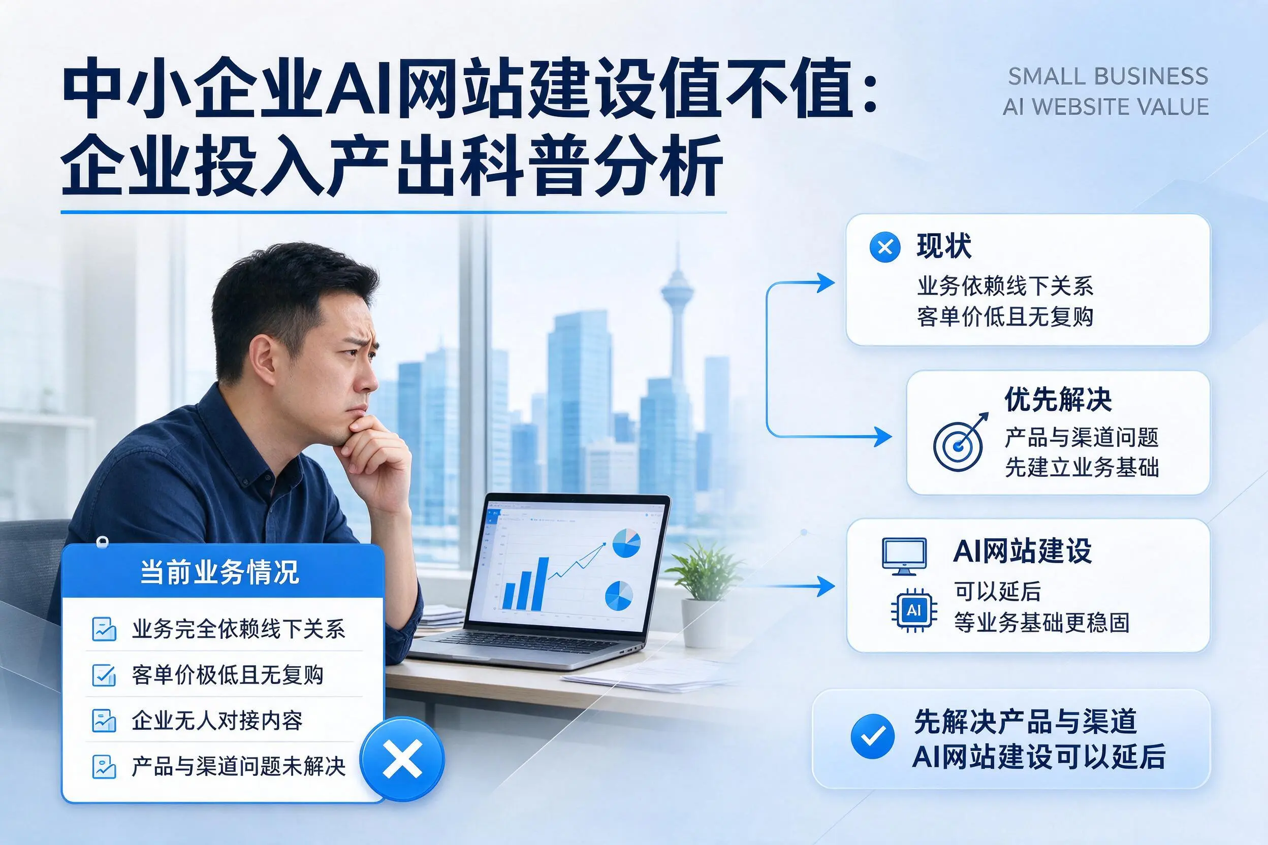 中小企业AI网站建设值不值:新疆企业投入产出科普分析