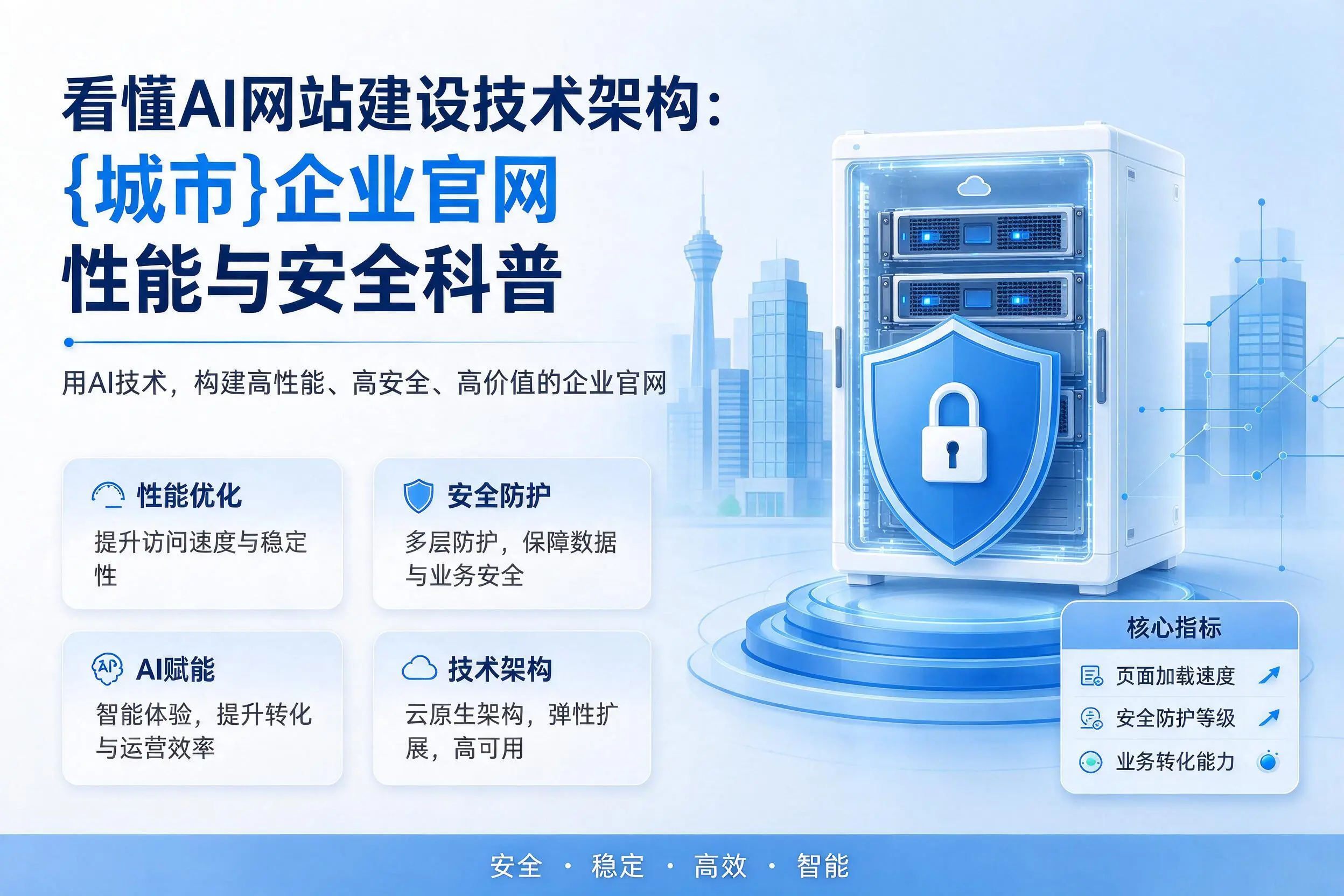 看懂AI网站建设技术架构:新疆企业官网性能与安全科普