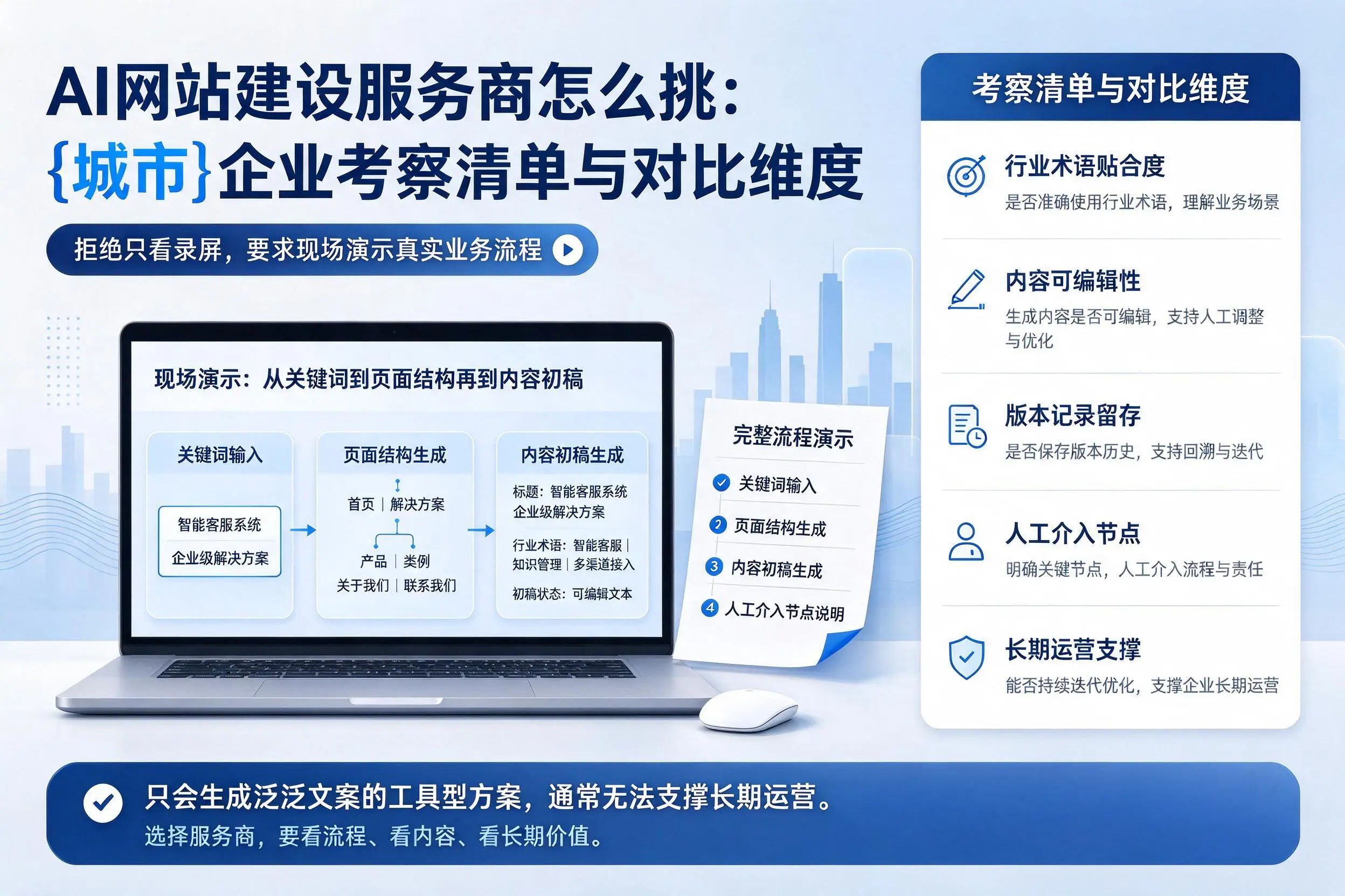 AI网站建设服务商怎么挑：新疆企业考察清单与对比维度