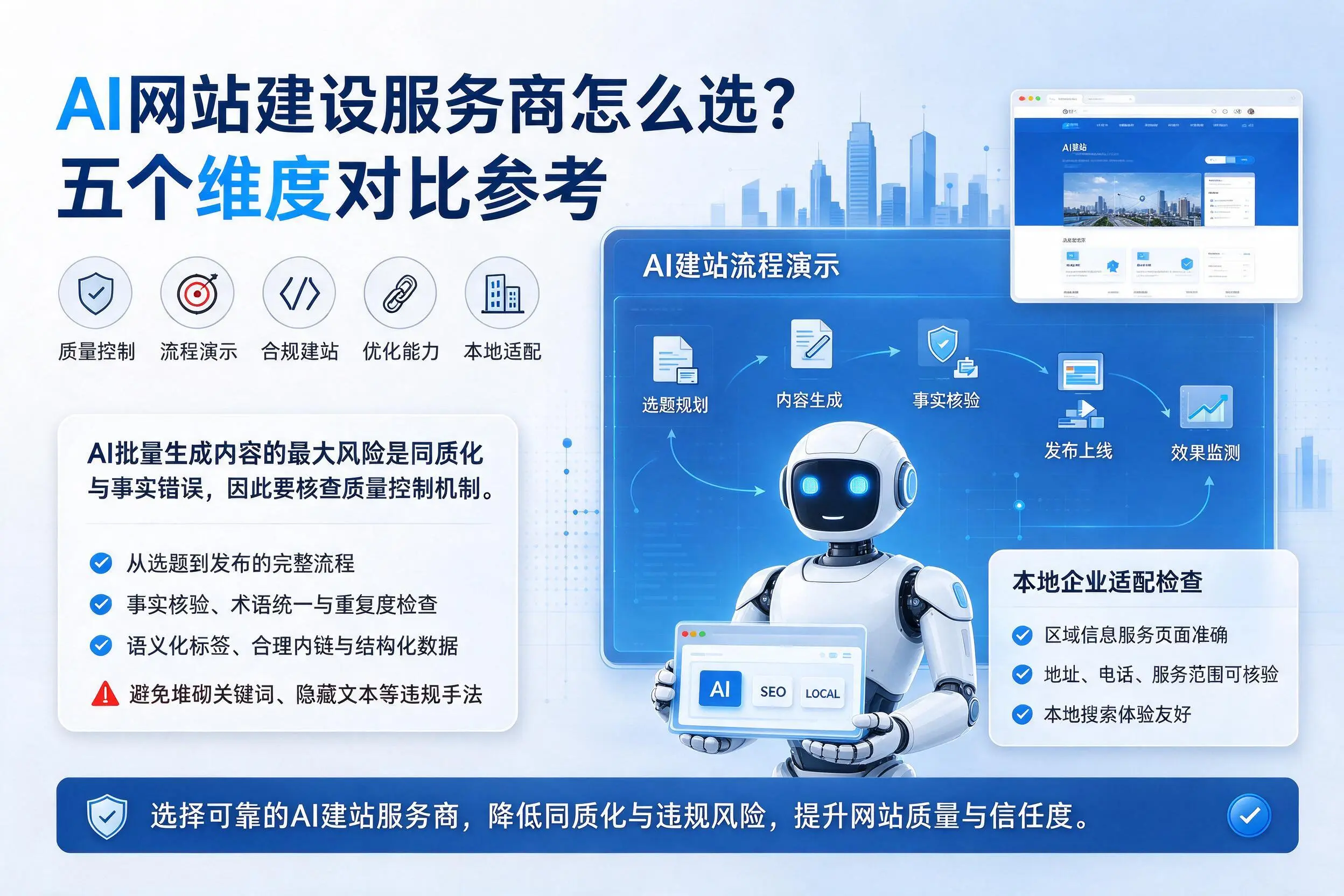 新疆AI网站建设服务商怎么选？五个维度对比参考