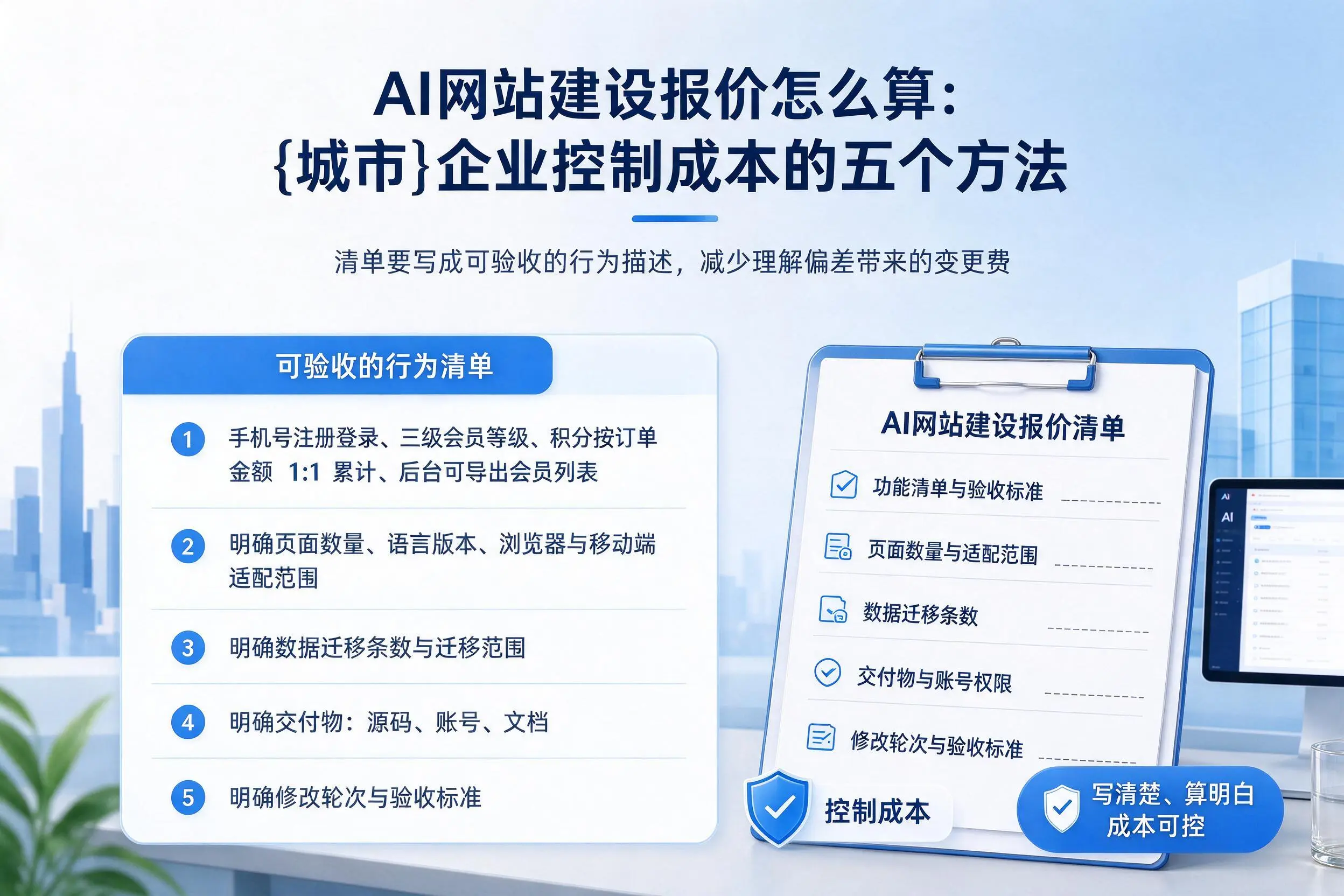 AI网站建设报价怎么算:新疆企业控制成本的五个方法